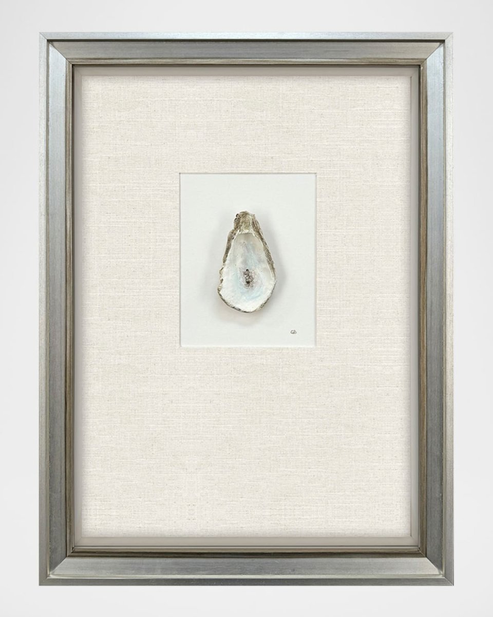 "Oyster in Paradise III" Mixed-Media Wall Art